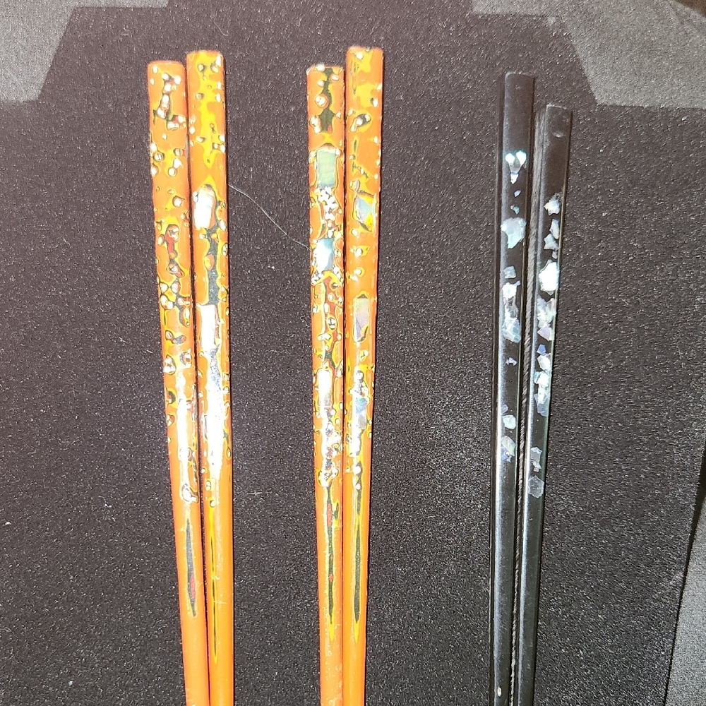 Brown and Black Decorative Hairsticks Or Chopsticks